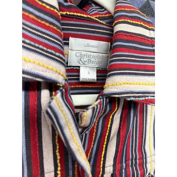 Vintage Christopher & Banks Women Cotton Lightweight Small Jacket Western Rodeo - Picture 2 of 9